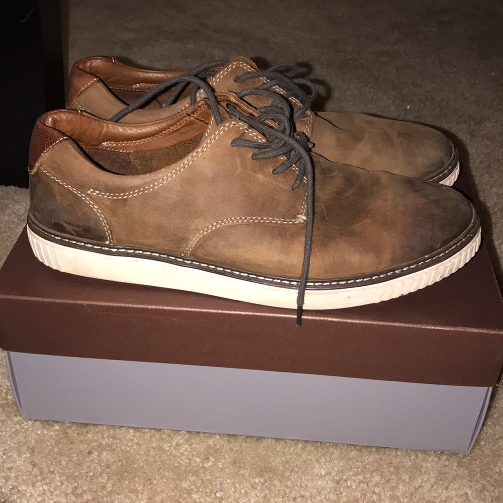 USED Johnston & Murphy Brown Walden Plain Toe